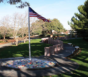 Flag at Flight 93 Memorial in Union City, California